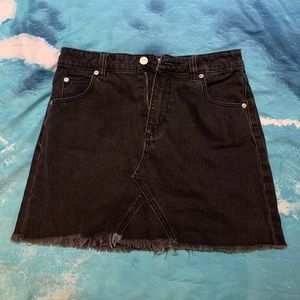 ROLLA’S Claudia Black Denim A-Line Mini Skirt